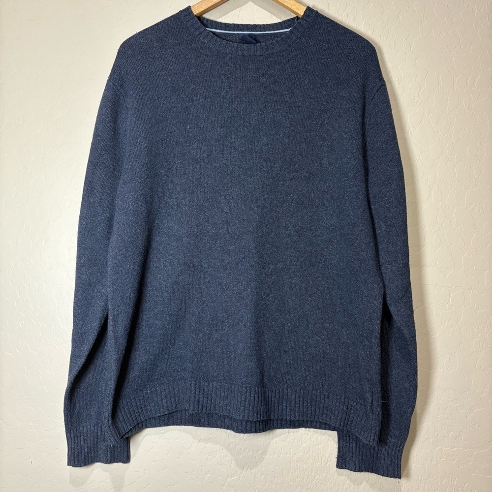 Mens Gap Sweater sz Large Dark Blue Cotton Wool blend RN54023